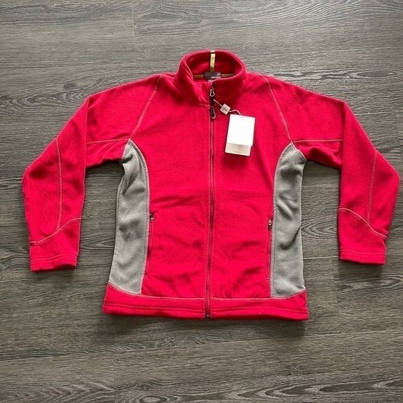 SzS Outer Boundary Overland Micro Fleece Full Zip Sweater vintage red/grey NWT - Picture 4 of 8